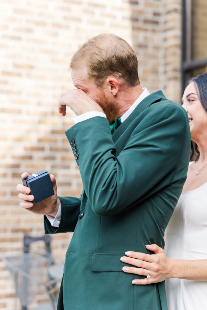 A groom sheds a tear as he shares a moment with his soon to be wife. 

Central Illinois Wedding Photographer.

Amanda Banik Photography