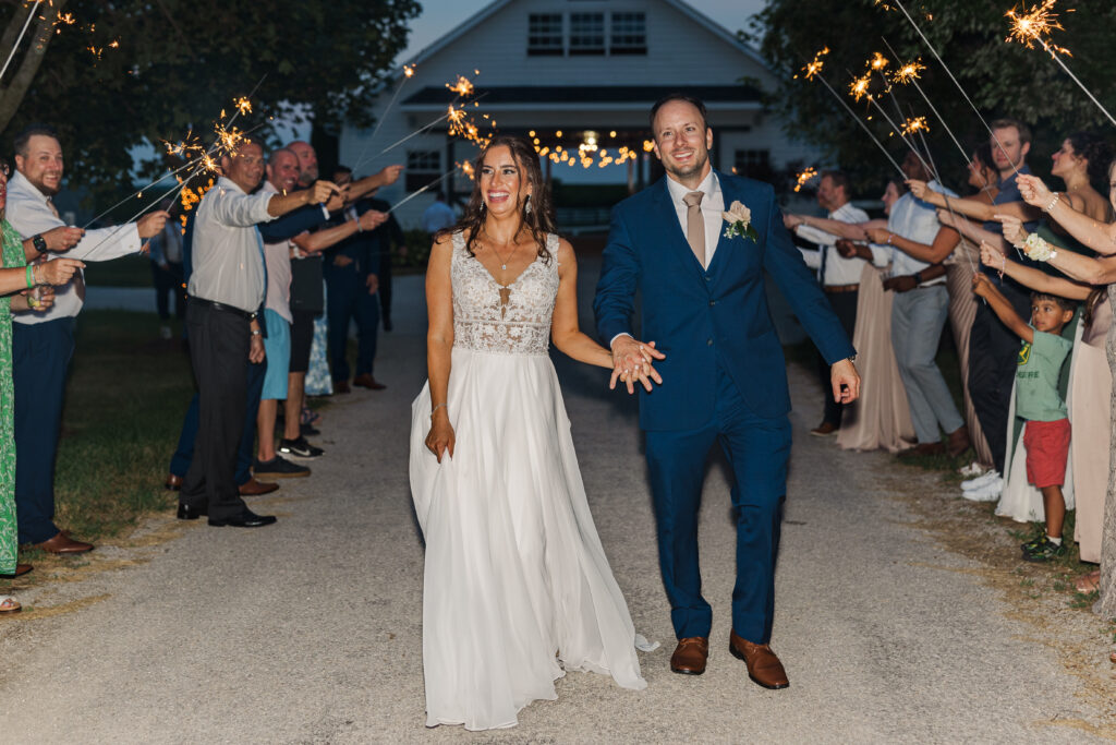 A bride and groom during their sparkler exit at Northfork Farms. 

Photos by Amanda Banik Photography